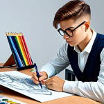 Aspiring Character Designer**

A young professional artist sketching character designs in a bright, modern studio, surrounded by art supplies, fully clothed, appropriate attire, safe for work, perfect anatomy, correct proportions, well-formed hands, natural pose, digital painting, vibrant colors, professional lighting.

**